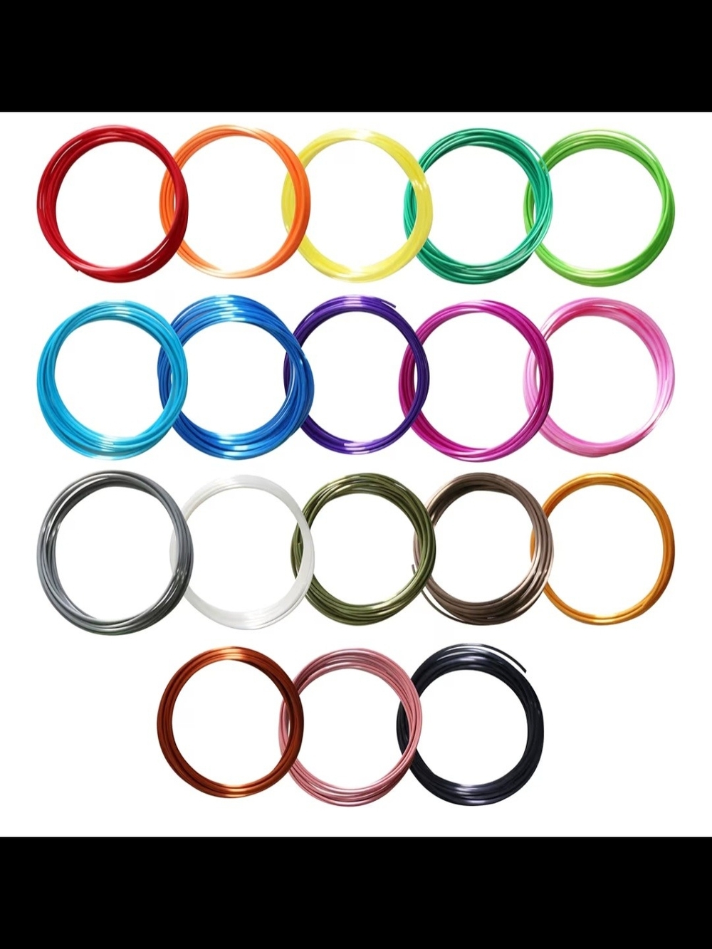 Bright Sample Pack 3d Printer Filament 18 Vivid Colors 2 Pack